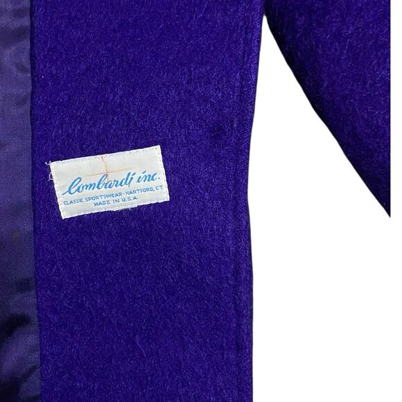 Vintage 80s Lombardi Violet Mohair Jacket - XL - Picture 4 of 5